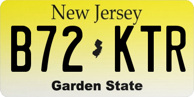 NJ license plate B72KTR