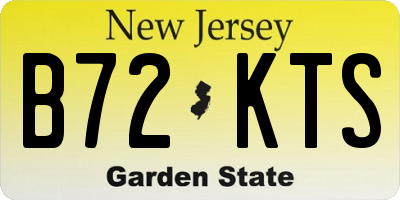 NJ license plate B72KTS
