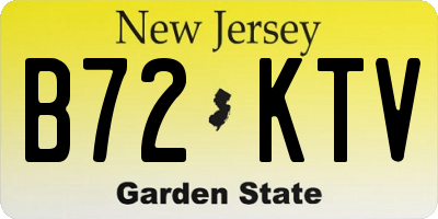 NJ license plate B72KTV