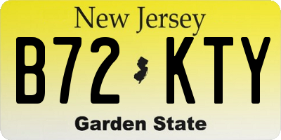 NJ license plate B72KTY