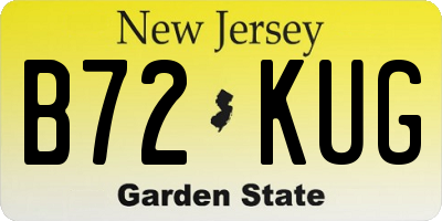 NJ license plate B72KUG