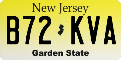 NJ license plate B72KVA