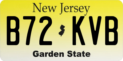 NJ license plate B72KVB