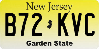 NJ license plate B72KVC