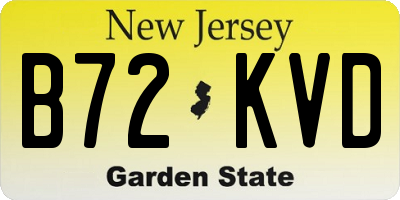 NJ license plate B72KVD