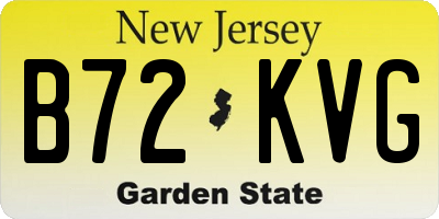 NJ license plate B72KVG