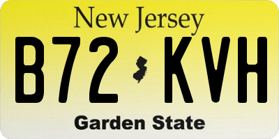 NJ license plate B72KVH