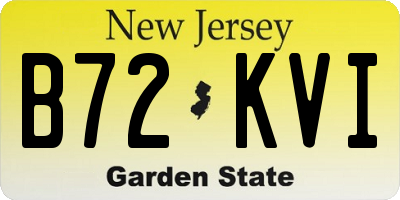 NJ license plate B72KVI