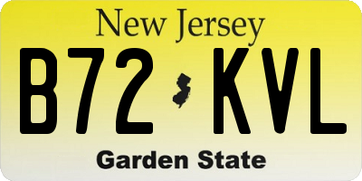 NJ license plate B72KVL