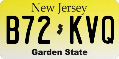 NJ license plate B72KVQ