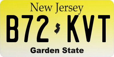 NJ license plate B72KVT