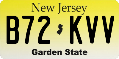 NJ license plate B72KVV