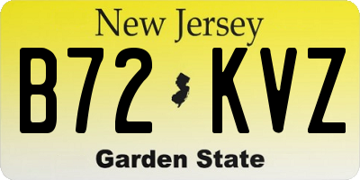 NJ license plate B72KVZ