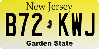 NJ license plate B72KWJ