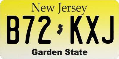 NJ license plate B72KXJ