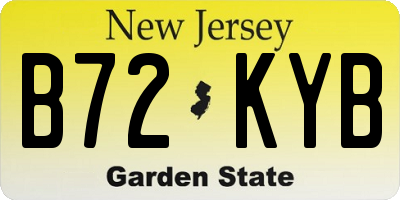 NJ license plate B72KYB