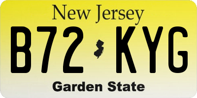 NJ license plate B72KYG