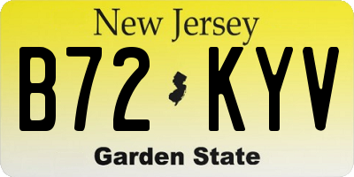 NJ license plate B72KYV