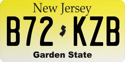 NJ license plate B72KZB