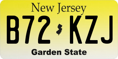 NJ license plate B72KZJ