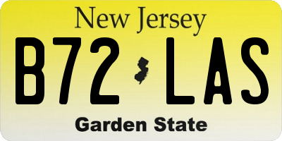 NJ license plate B72LAS