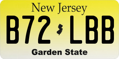 NJ license plate B72LBB