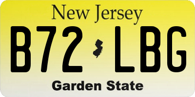 NJ license plate B72LBG