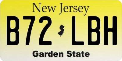 NJ license plate B72LBH