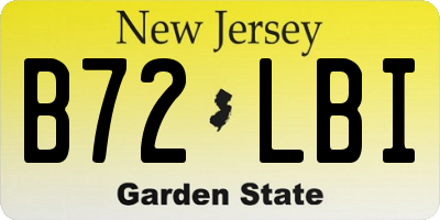 NJ license plate B72LBI