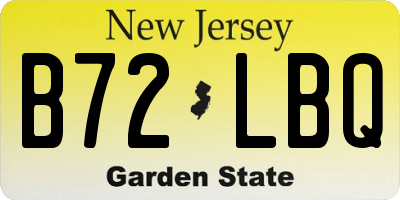 NJ license plate B72LBQ