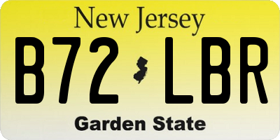 NJ license plate B72LBR