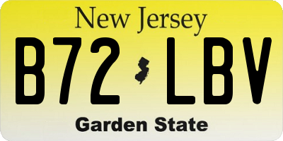 NJ license plate B72LBV