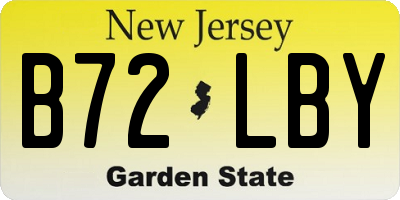 NJ license plate B72LBY