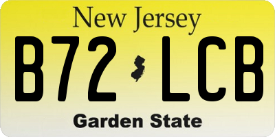NJ license plate B72LCB