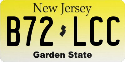 NJ license plate B72LCC