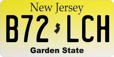 NJ license plate B72LCH
