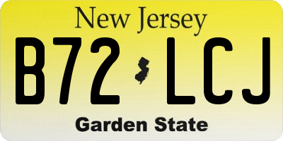 NJ license plate B72LCJ
