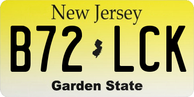 NJ license plate B72LCK
