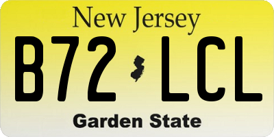 NJ license plate B72LCL