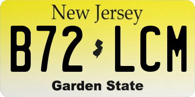 NJ license plate B72LCM