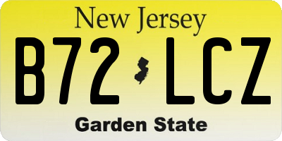 NJ license plate B72LCZ