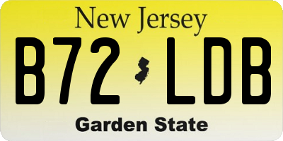 NJ license plate B72LDB