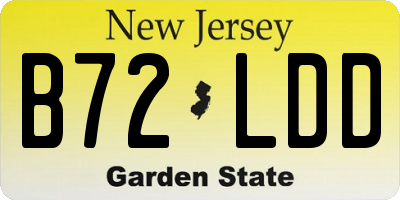 NJ license plate B72LDD