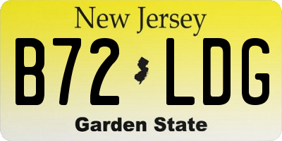 NJ license plate B72LDG