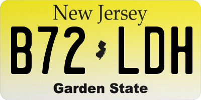 NJ license plate B72LDH