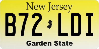 NJ license plate B72LDI