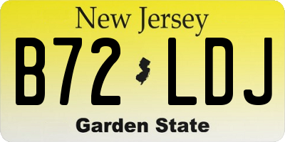 NJ license plate B72LDJ