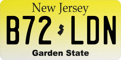NJ license plate B72LDN