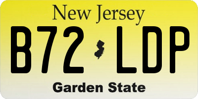 NJ license plate B72LDP