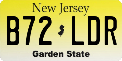 NJ license plate B72LDR